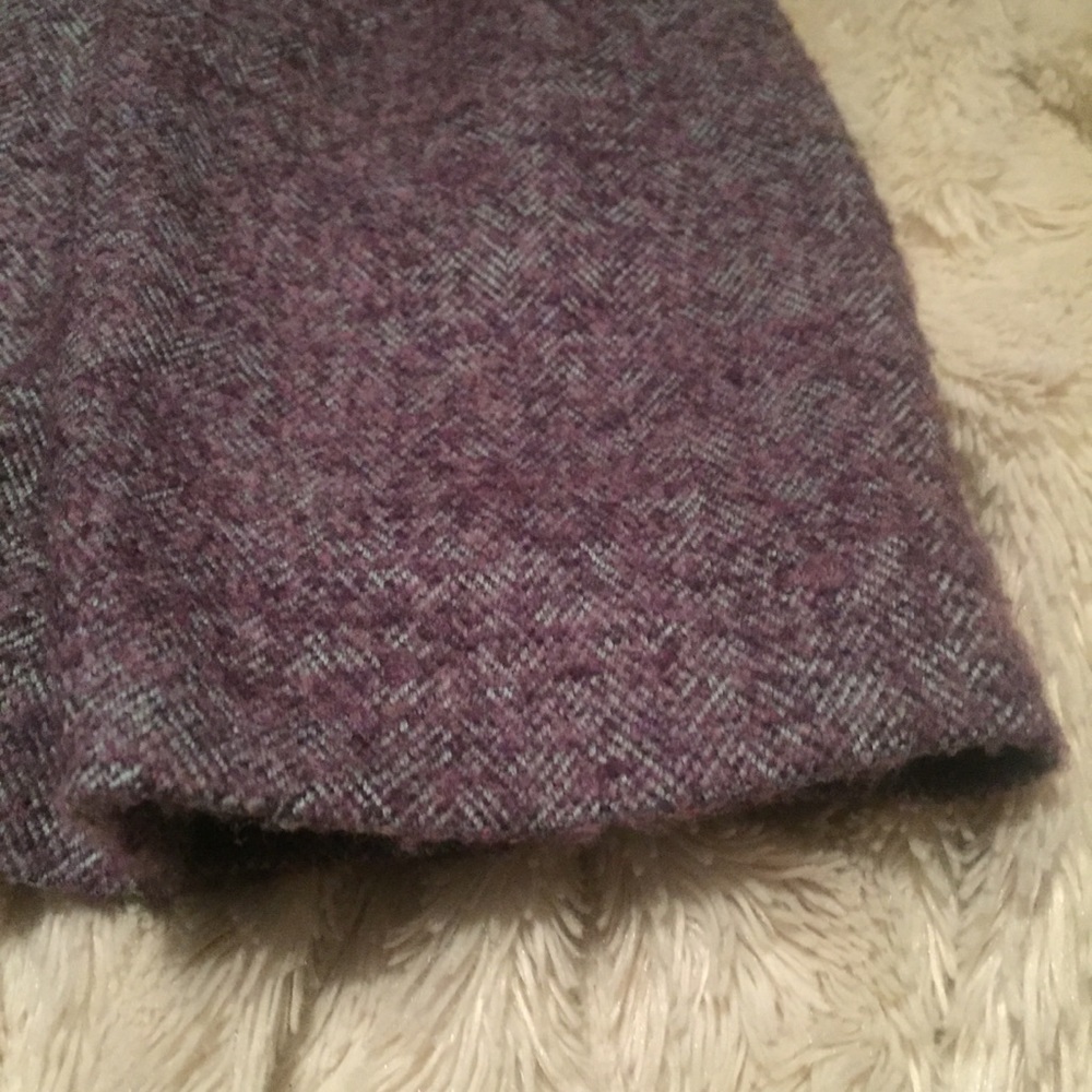 Bill Blass Purple Wool Cashmere Skirt w/ Pockets-4 - Picture 8 of 8